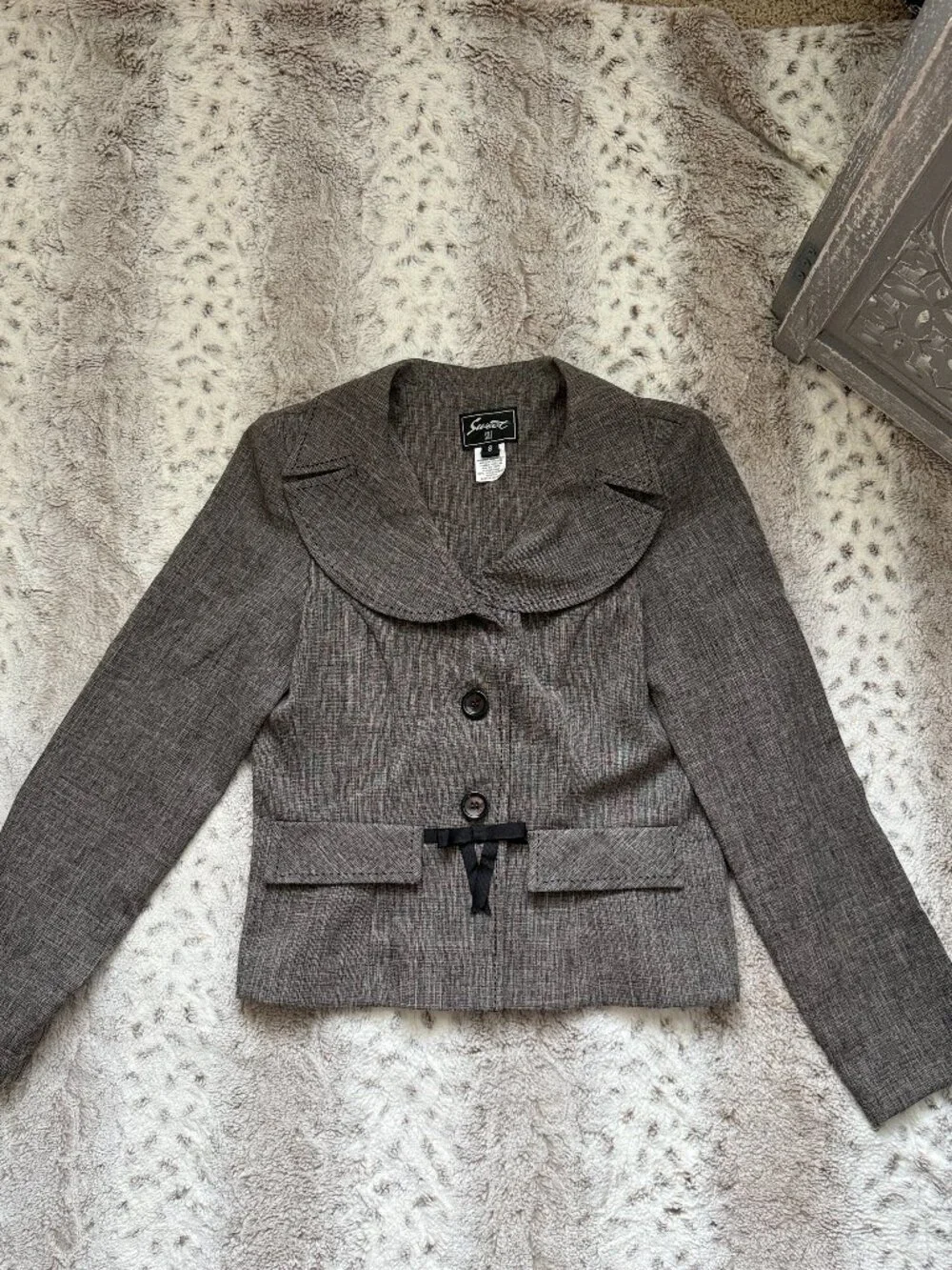 Sweet Suit brown vintage inspired cropped blazer size 8 retro cottagecore jacket